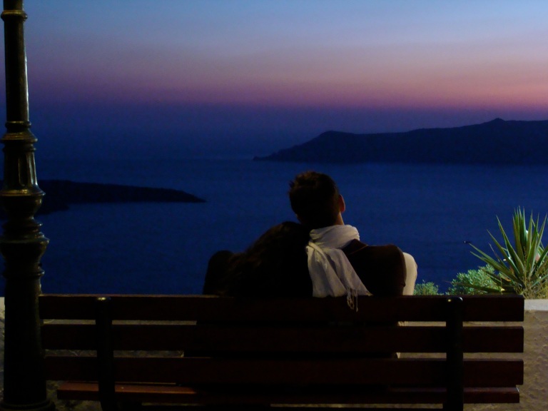 3. Hora azul (Blue hour)- logo após o pôr -do-sol. Santorini, Grécia, 2009